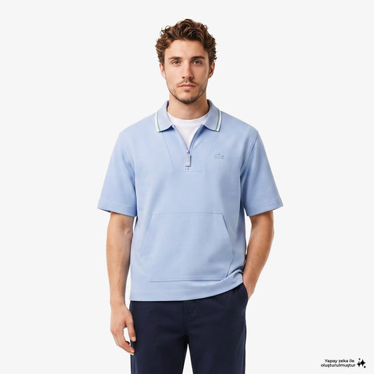 House Of Superstep X Lacoste Kapsul Koleksiyon Erkek Mavi Polo