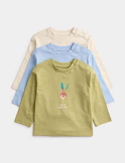 3'lü Desenli T-shirt
