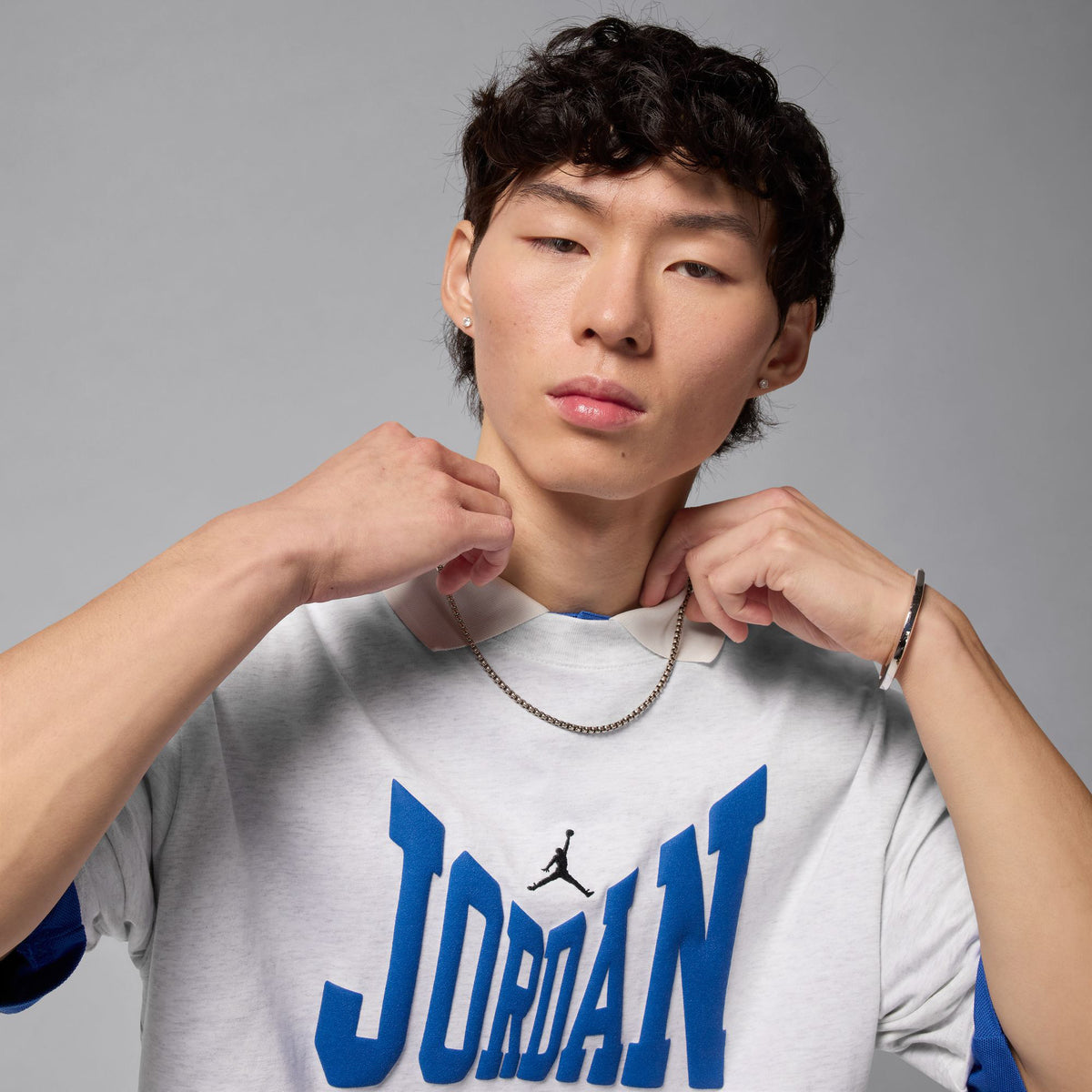 Jordan Brooklyn Erkek Gri T-shirt