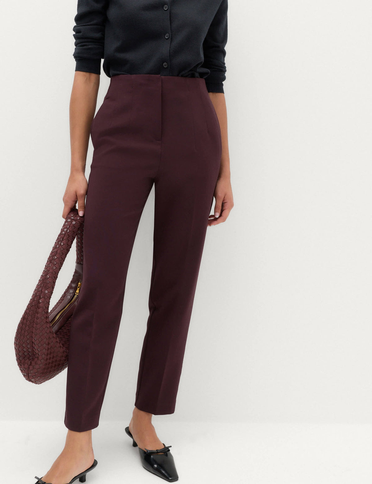 Yüksek Bel Tapered Fit Pantolon