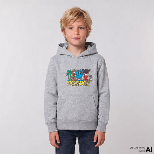 Market My Squad Çocuk Gri Hoodie