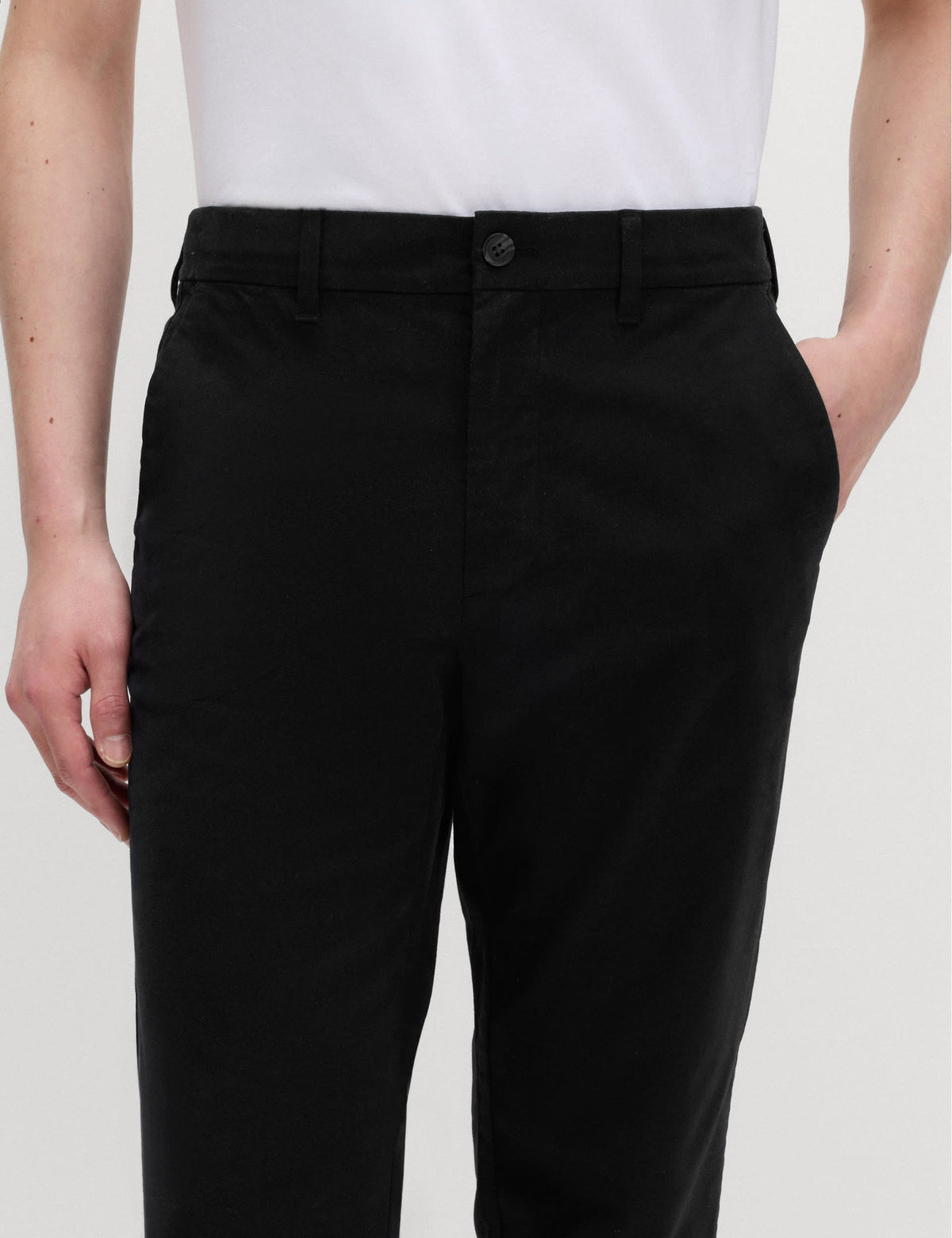 Regular Fit Lastikli Bel Chino