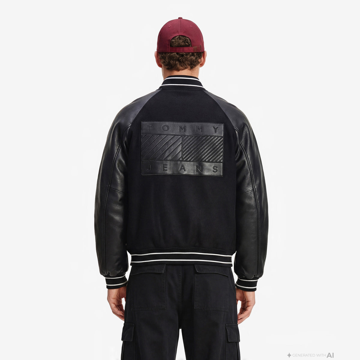 Tommy Hilfiger Varsity Erkek Siyah Ceket