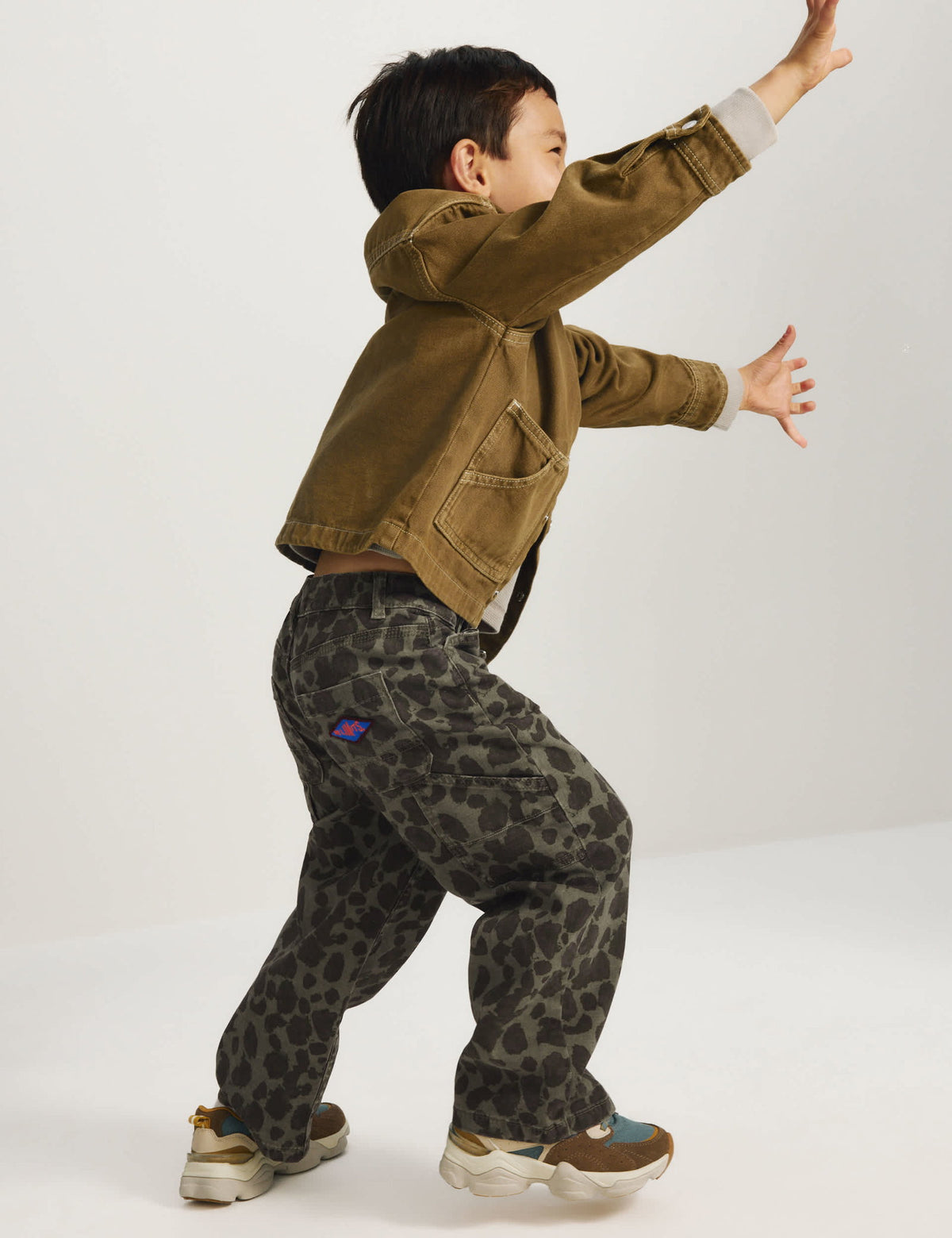 Leopar Desenli Çocuk Jean