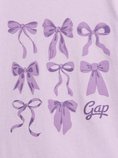 Lila Grafik Baskılı T-shirt (2’li)
