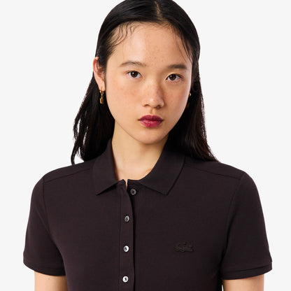 Lacoste Slim Fit Kadın Kahverengi Polo