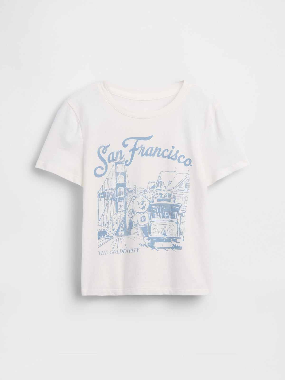 Beyaz Grafik Baskılı T-shirt