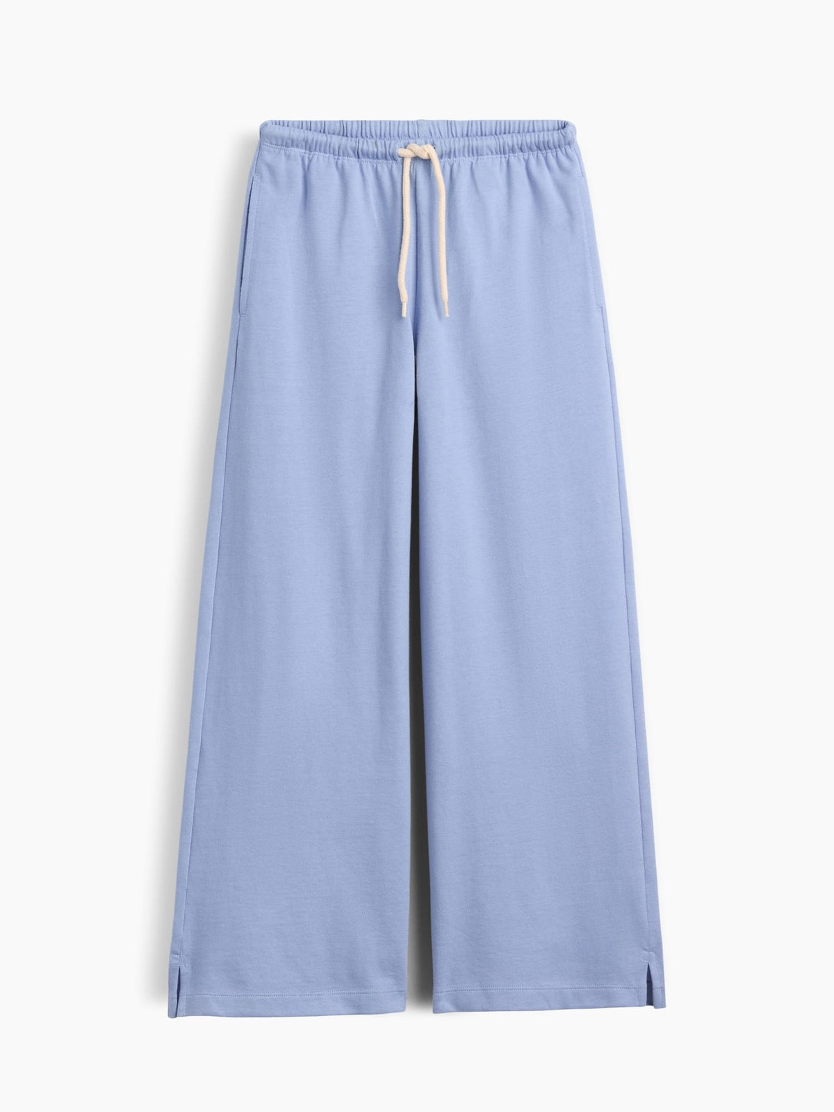 Açık Mavi Heavyweight Wide-leg Pantolon