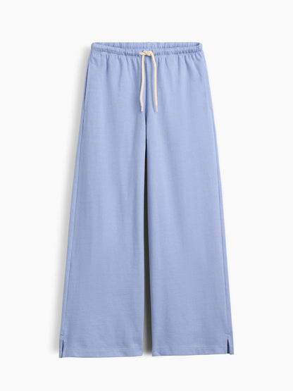 Açık Mavi Heavyweight Wide-leg Pantolon
