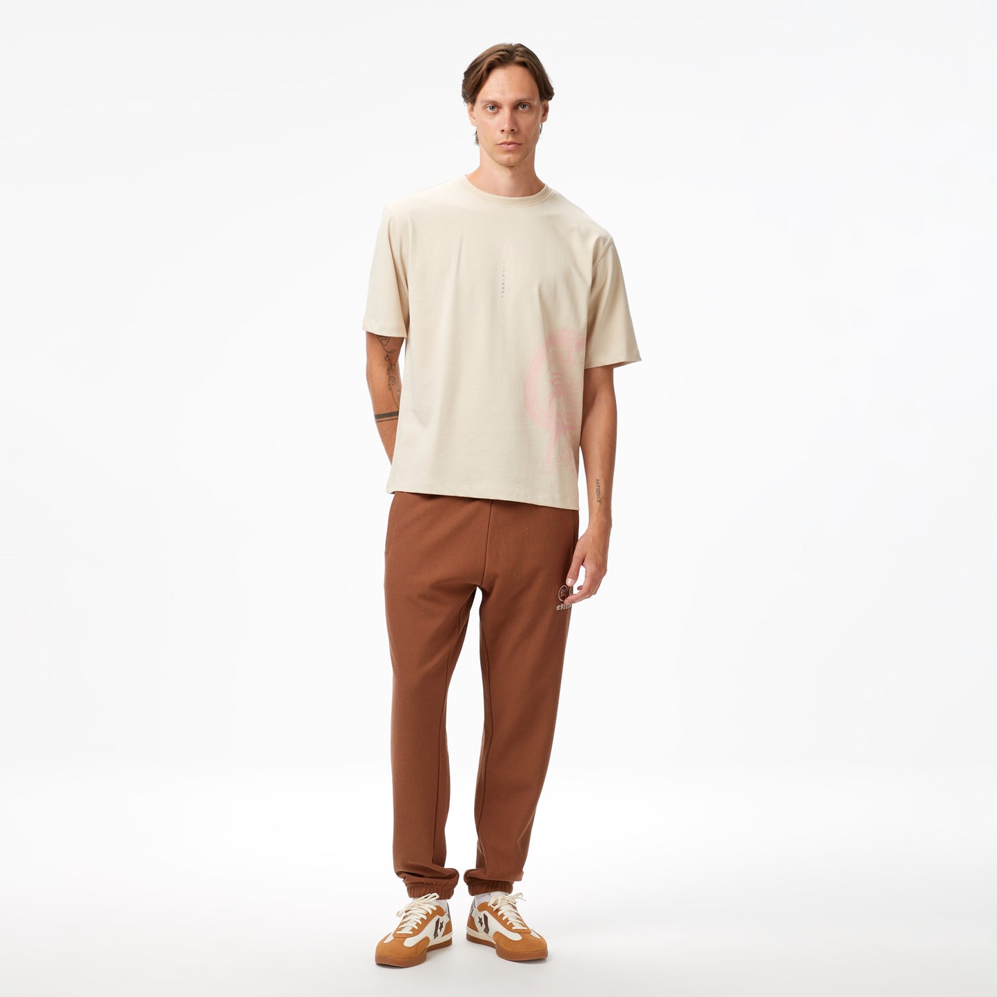 United4 Erkek Krem T-shirt