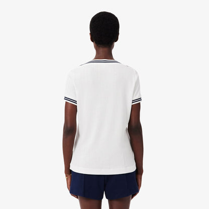 Lacoste Regular Fit Kadın Beyaz T-shirt