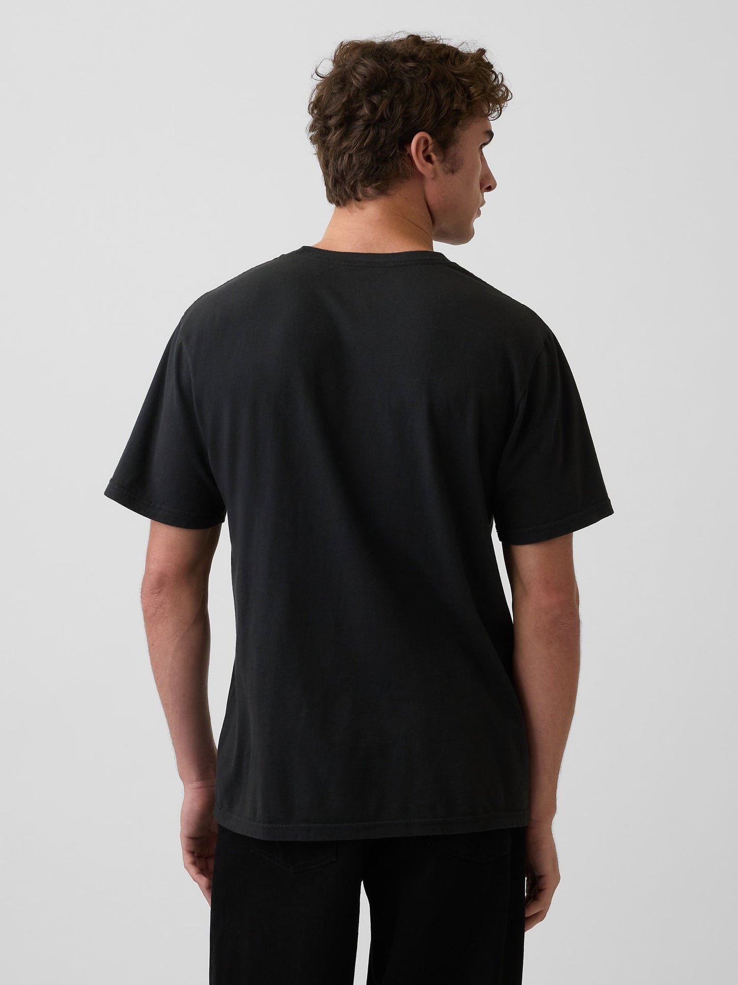 Siyah Led Zeppelin Relaxed Grafik Baskılı T-shirt
