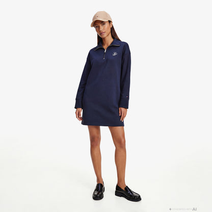 Tommy Hilfiger Script Kadın Lacivert Elbise