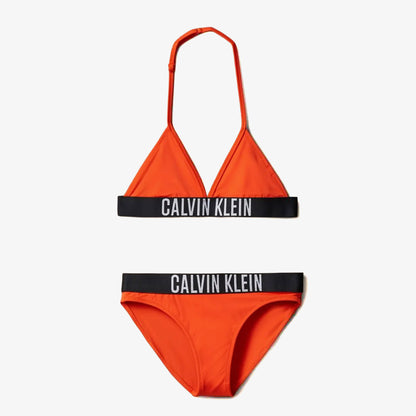 Calvin Klein Triangle Çocuk Kırmızı Bikini Üstü