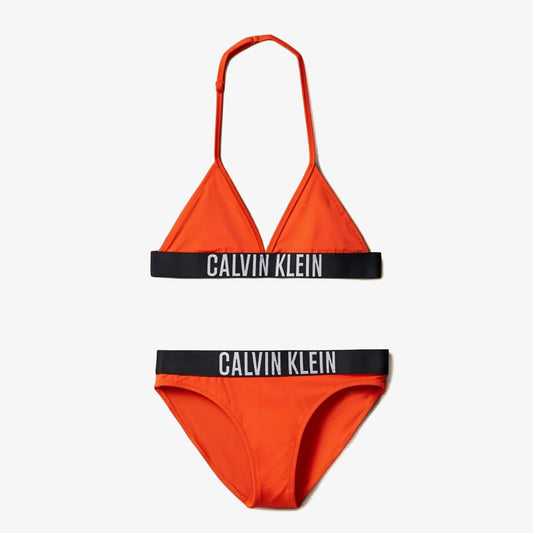 Calvin Klein Triangle Çocuk Kırmızı Bikini Üstü