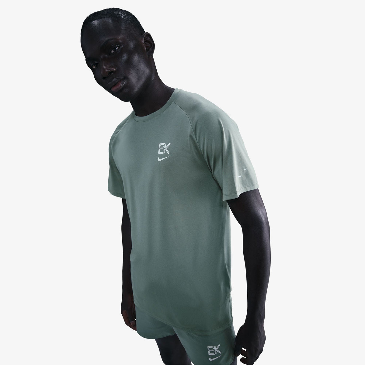 Nike Stride Eliud Kipchoge Erkek Yeşil Koşu T-shirt