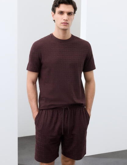Jakar Desenli Pijama Şortu