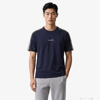 Calvin Klein Tape Erkek Mavi T-shirt