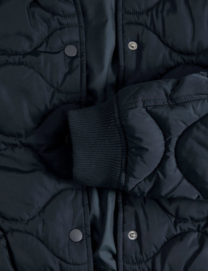 Saten Kapitone Bomber Ceket