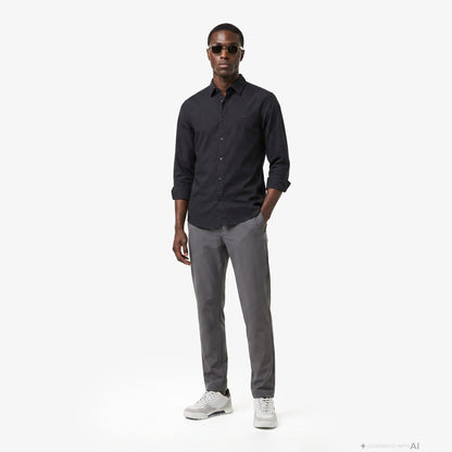 Lacoste Slim Fit Erkek Siyah Gömlek