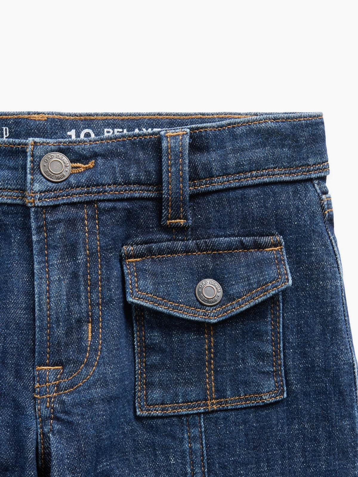Koyu Mavi Low Rise Relaxed Flare Jean Pantolon