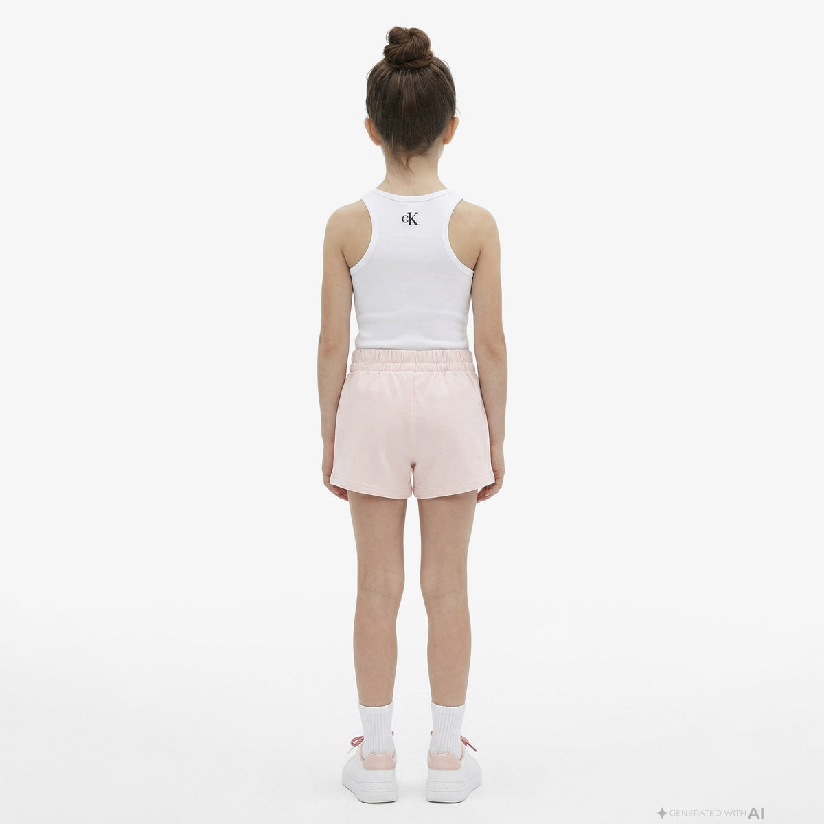 Calvin Klein Logo Knit Çocuk Pembe Şort
