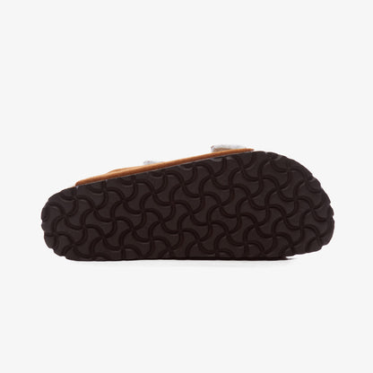 Birkenstock Kahverengi Unisex Çift Bantlı Süet Terlik