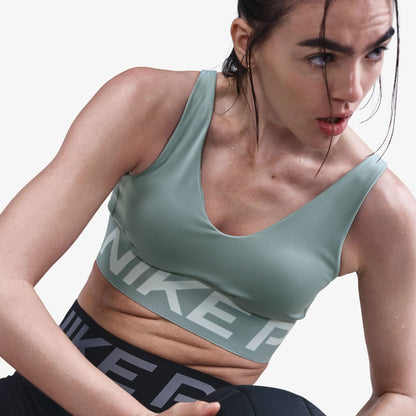 Nike Pro Indy Plunge Kadın Yeşil Antrenman Bra