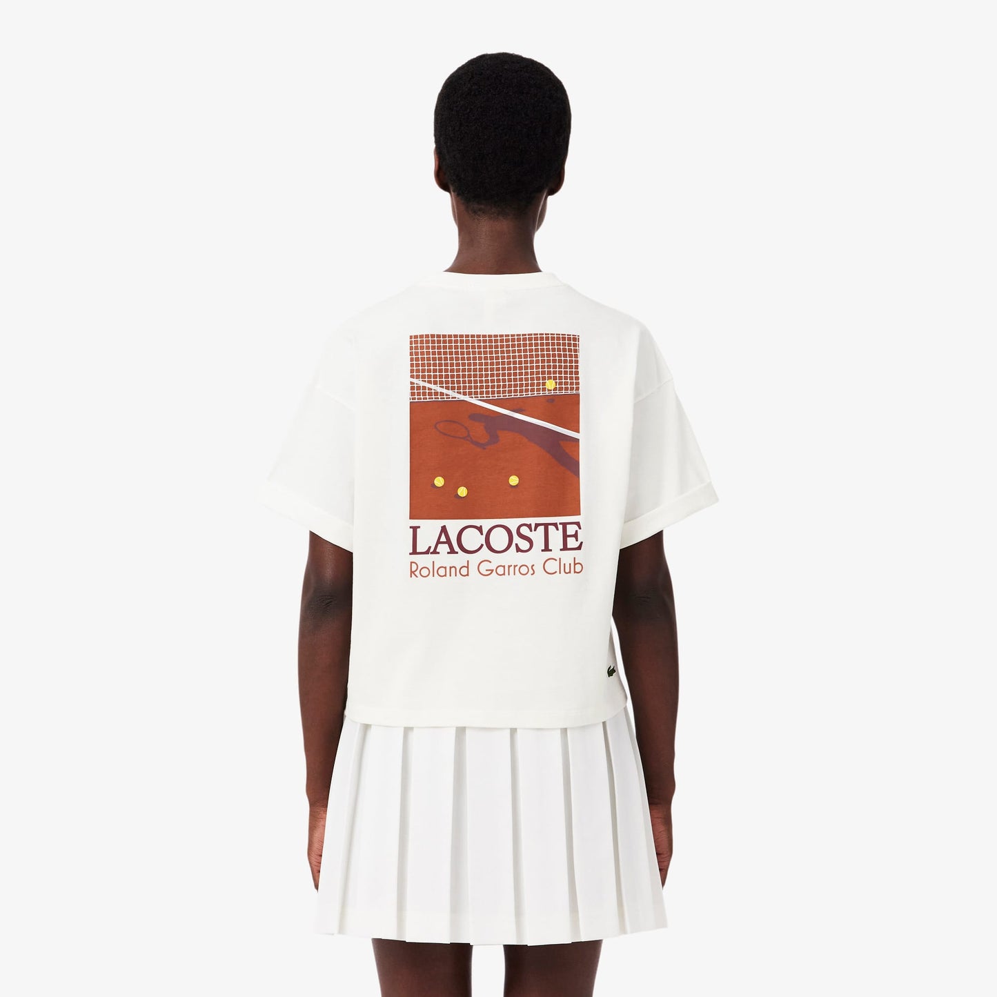 Lacoste Relaxed Fit Kadın Beyaz T-shirt