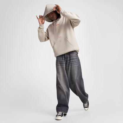 Converse Loose Fit Erkek Bej Hoodie