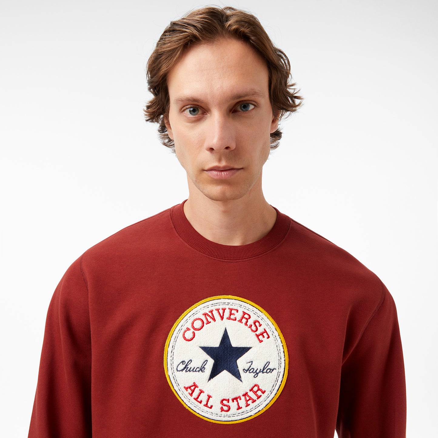 Converse Baskılı Erkek Bordo Sweatshirt