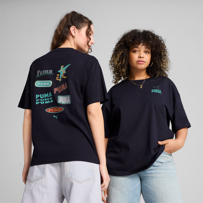 Puma Wardrobe Ess Graphic Kadın Lacivert T-shirt