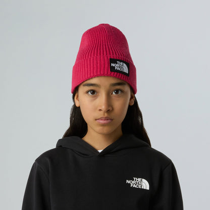 The North Face Logo Box Cuffed Çocuk Kırmızı Bere