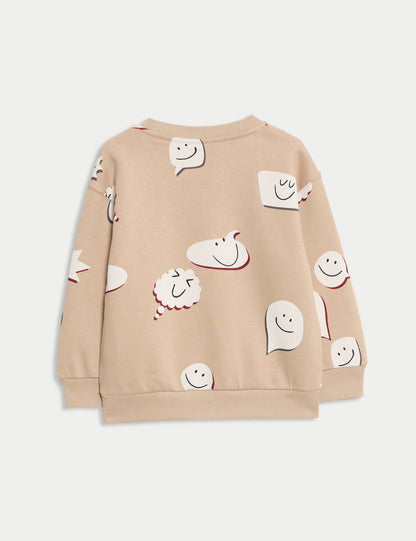 Pamuk Karışımlı Sweatshirt (2–8 Yaş)
