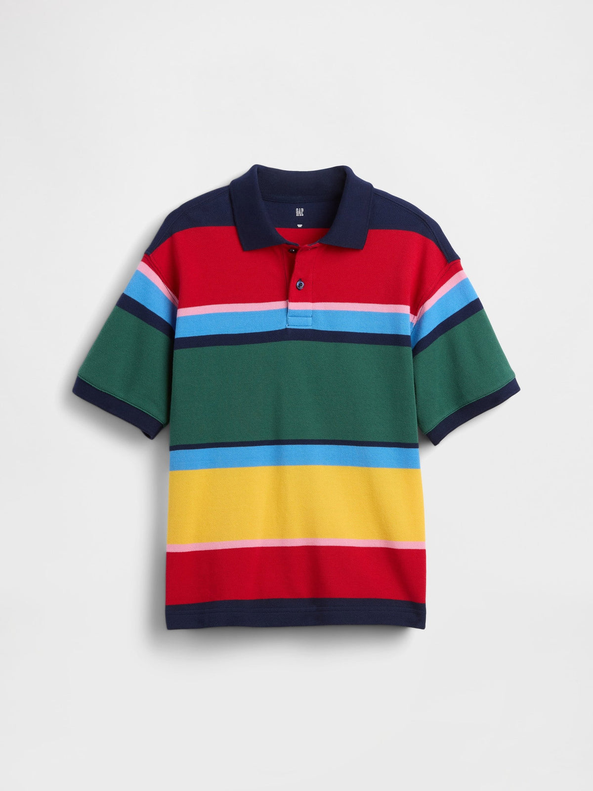 Çok Renkli Relaxed Pique Polo T-shirt