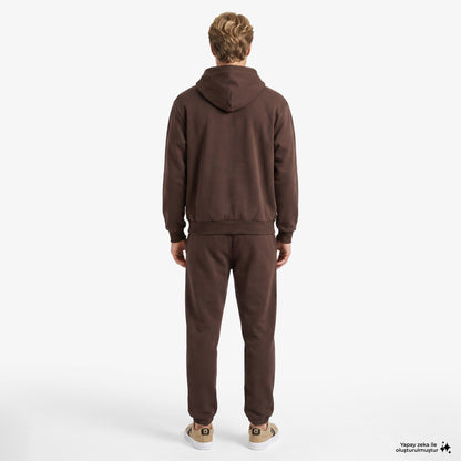 Karl Kani Small Signature Essential Os Zip Erkek Kahverengi Sweatshirt