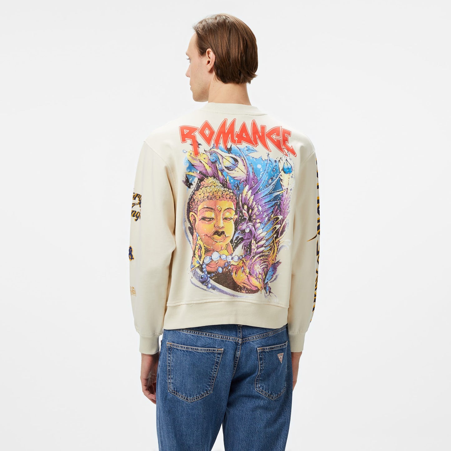 Story Of Angels Budha Dream Water Colour Erkek Krem T-shirt