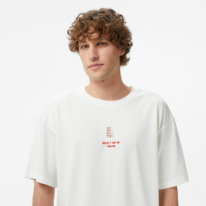 United4 Regular Fit Erkek Bej T-shirt