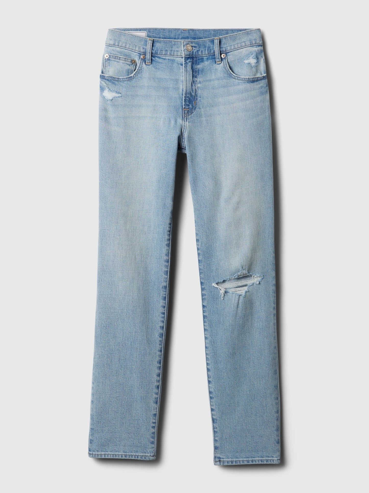 Açık Mavi Mid Rise Girlfriend Jean Pantolon