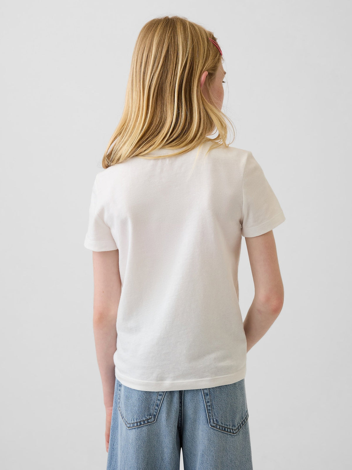 Beyaz Grafik Baskılı T-shirt