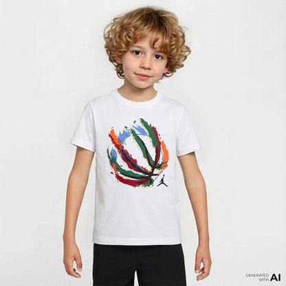 Jordan Basketball Fire Çocuk Beyaz T-shirt