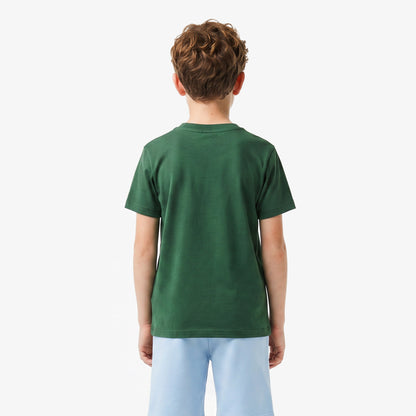 Lacoste Bisiklet Yaka Çocuk Pembe T-shirt