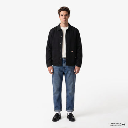 Dickies Unlined Canvas Barn Erkek Siyah Ceket