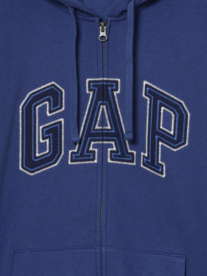 Koyu Mavi Vintagesoft Arch Logo Tam Fermuarlı Sweatshirt