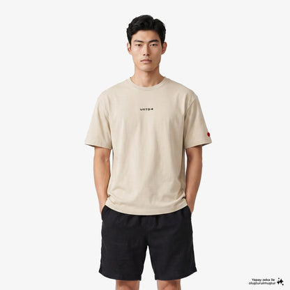 Unıted4 Regular Fit Erkek Krem T-shirt