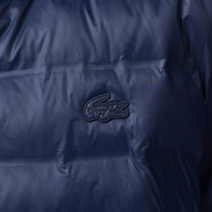 Lacoste Erkek Regular Fit Dik Yaka Renk Bloklu Lacivert Mont