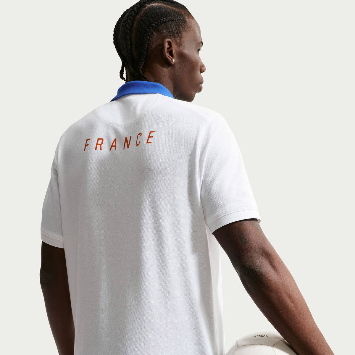 Nike Fransa The Dri-fıt 2.0 Erkek Beyaz Futbol Polo T-shirt