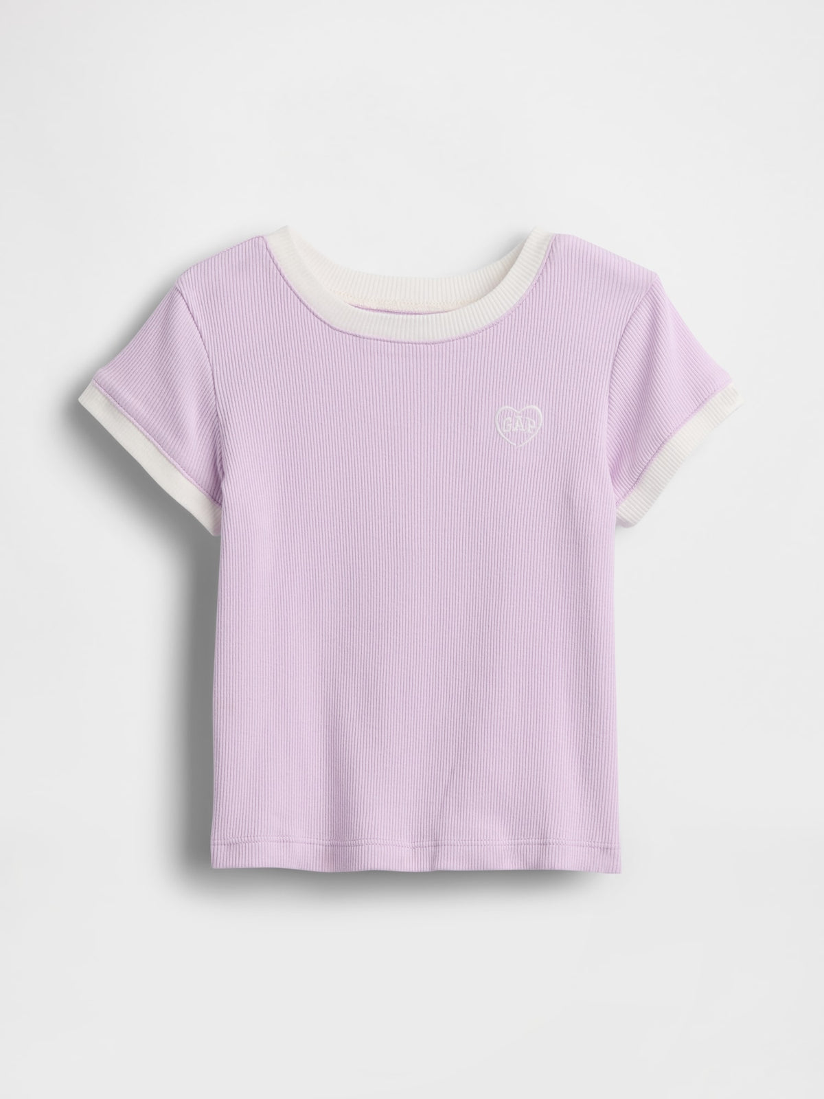 Lila Logo Fitilli Ringer T-shirt