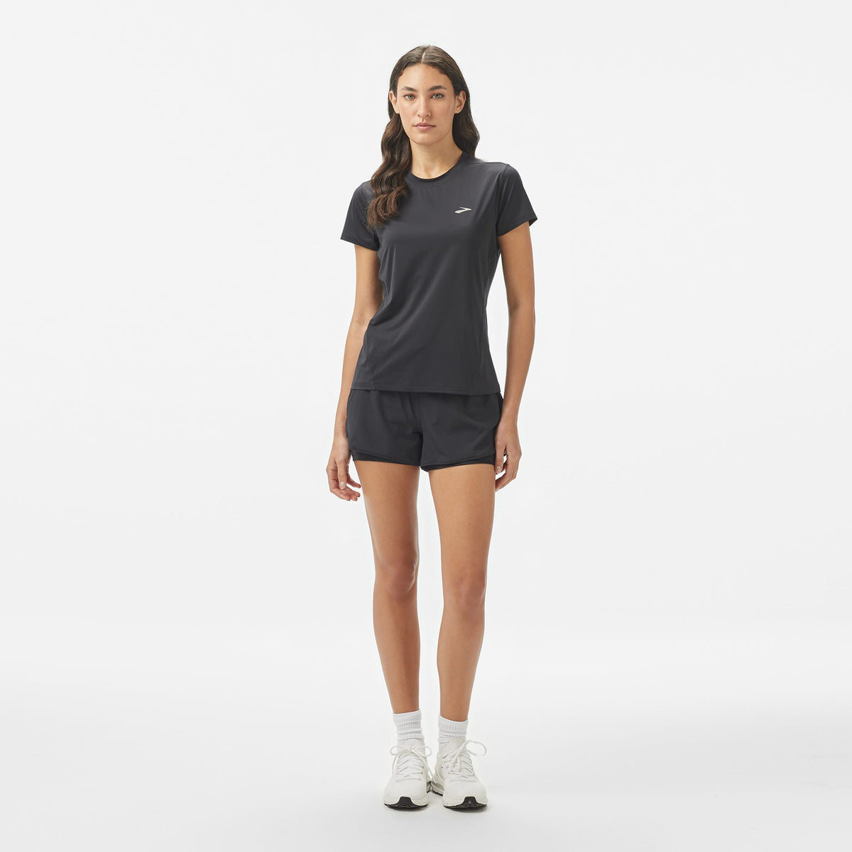Brooks Sprint Free Sleeve 3.0 Kadın Siyah Koşu T-shirt