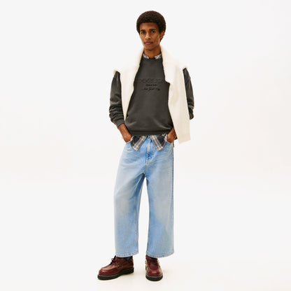 Tommy Hilfiger Jeans 90s Gmd New Classics Crew Erkek Siyah Sweatshirt